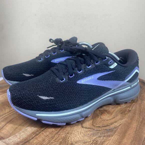 Brooks Ghost 15 Black Jacaranda Womens Size 9 Black Running Shoes 1203801B011 - Picture 2 of 11